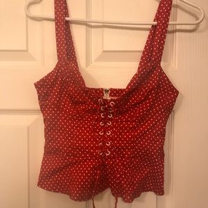 Bebe polka dot top